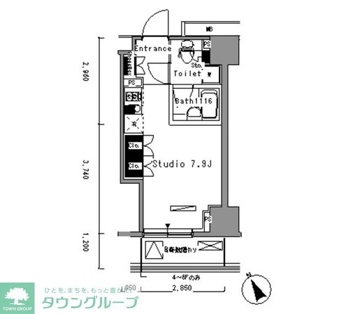 パークアクシス新板橋ウエストの物件間取画像